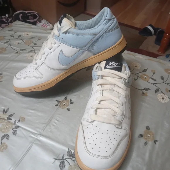 Nike Dunk Low WhiteIce Blue-Obsidian Vintage 2007 size 9.5